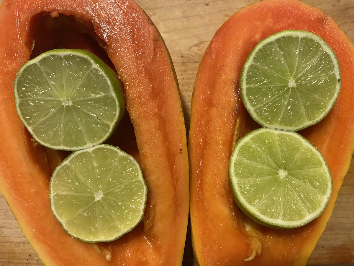 Papaya and lime